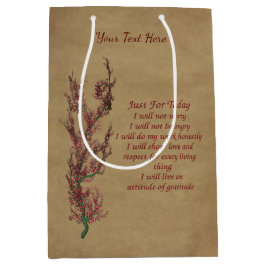 Inspiration nur für heute Personalisiert Mittlere Geschenktüte