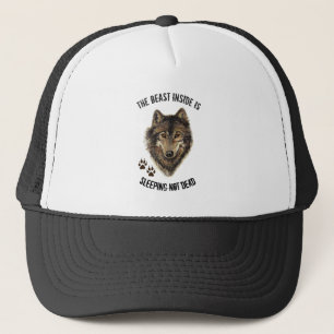 Inspiration oder Motivierend Zitat Wolf Tier Truckerkappe