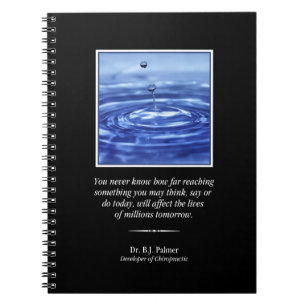Inspiration Palmer Quote Chiropractic Notebook Notizblock
