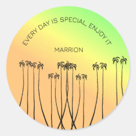 Inspiration, Phantastischer tropischer Sommer Runder Aufkleber