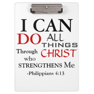 Inspiration PHILIPPIANS 4:13 Klemmbrett