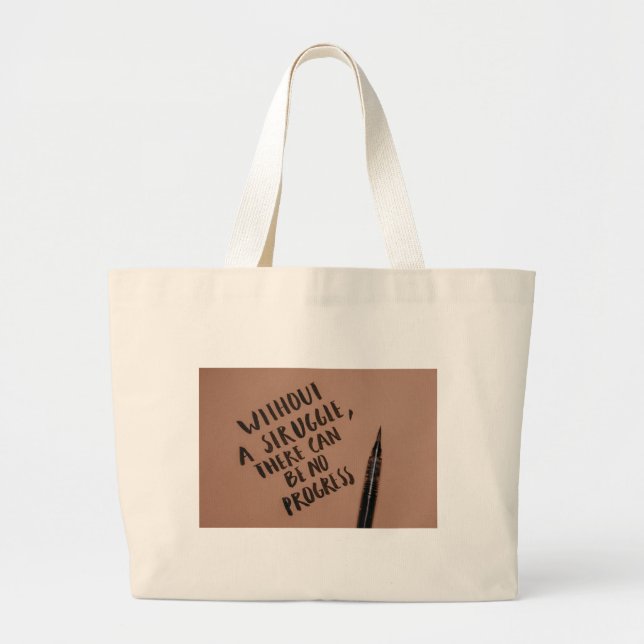 Inspiration-Phrase Tote Bag Jumbo Stoffbeutel (Vorne)