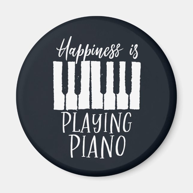 Inspiration Pianist Glück spielt Klavier Magnet (Vorne)