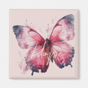 Inspiration Pink Hope Butterfly Magnet