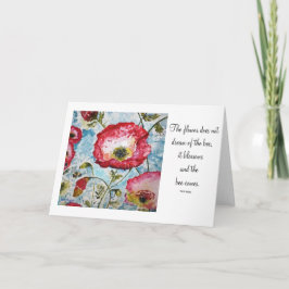 Inspiration Poetry Poppies Bee Art Card Karte