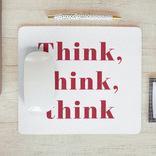 Inspiration Positiv Rot Denk Denk Denk Zitat Mousepad