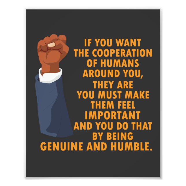 Inspiration Power Führer Schwarze Geschichte Monat Fotodruck (Vorne)