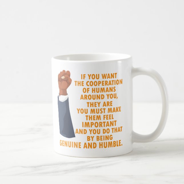 Inspiration Power Führer Schwarze Geschichte Monat Kaffeetasse (Rechts)