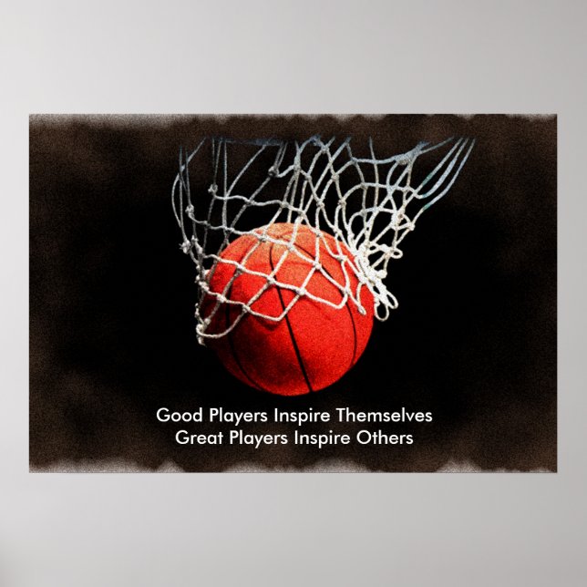 Inspiration Quote Basketball Inspirier Team Poster (Vorne)