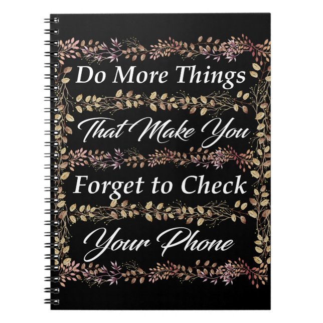 Inspiration Quote Spiral Foto Notebook Notizblock (Vorderseite)