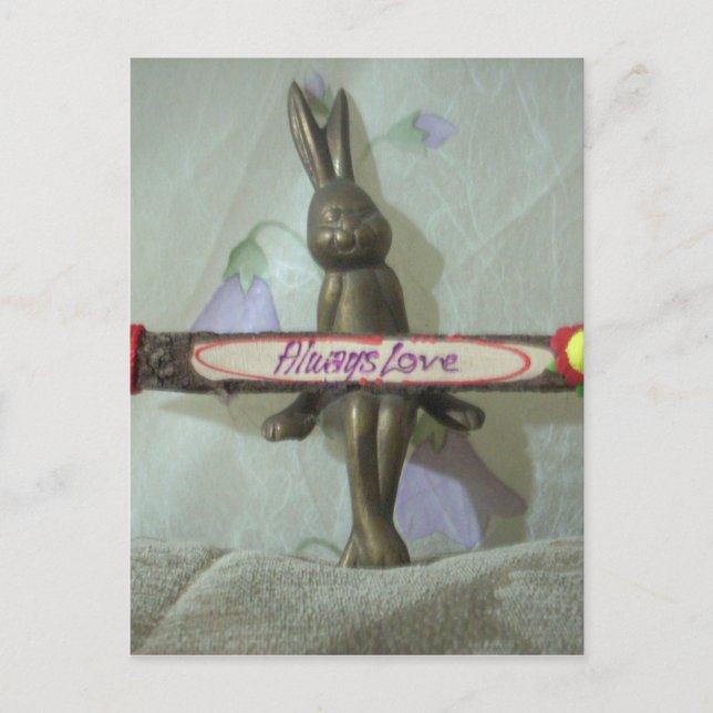 Inspiration Rabbit: Immer Liebe Zeichenkunst druck Postkarte (Vorderseite)