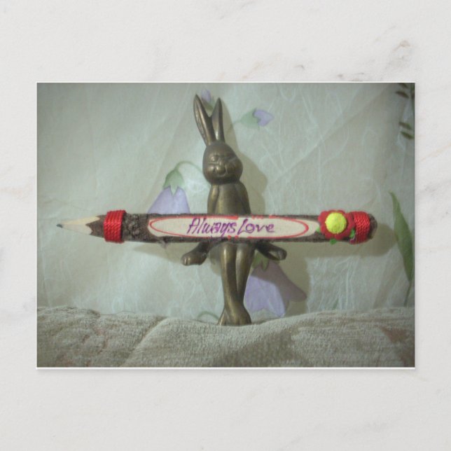 Inspiration Rabbit: Immer Liebe Zeichenkunst druck Postkarte (Vorderseite)