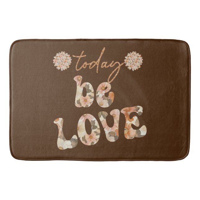 Inspiration Retro Inspiriert Liebe Affirmation Badematte (Vorderseite)
