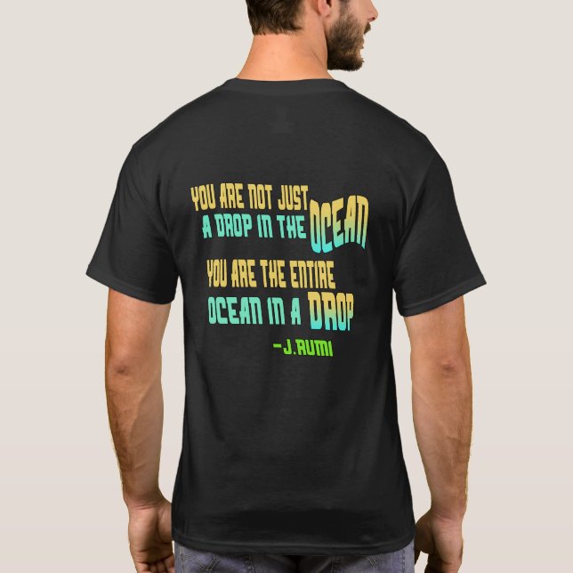 Inspiration Rumi Quote T - Shirt (Rückseite)