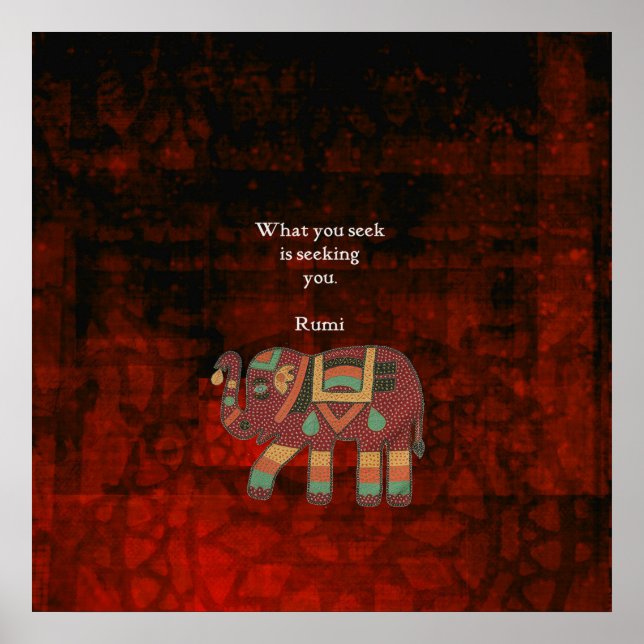 Inspiration Rumi, was Sie Zitat suchen Poster (Vorne)