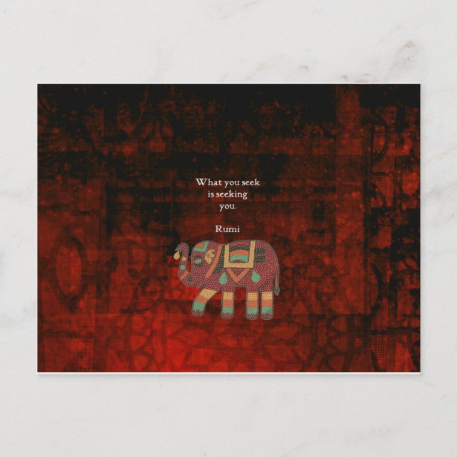 Inspiration Rumi, was Sie Zitat suchen Postkarte (Vorderseite)