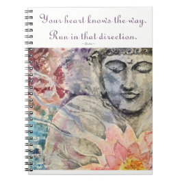 Inspiration Rumi Zitat-Buddha-Kunst-gewundenes Notizblock