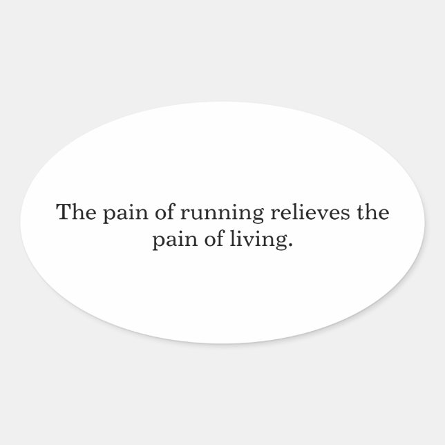 Inspiration runners  ovaler aufkleber (Vorderseite)
