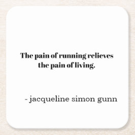 Inspiration runners rechteckiger pappuntersetzer