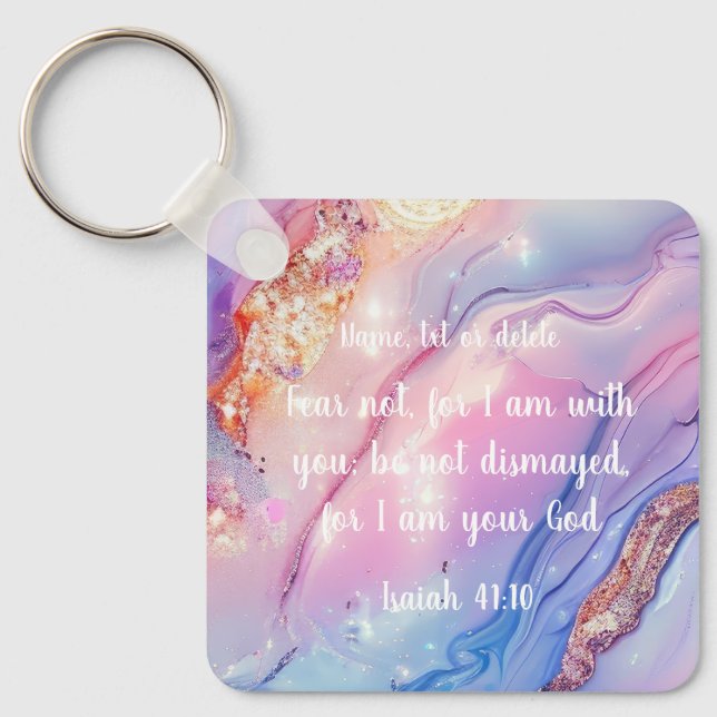 Inspiration Schlüsselanhänger - Isaiah 41:10 Angst (Vorderseite)