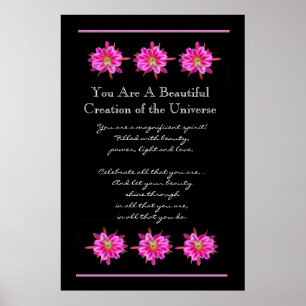 Inspiration Schöne rosa Blume Poster