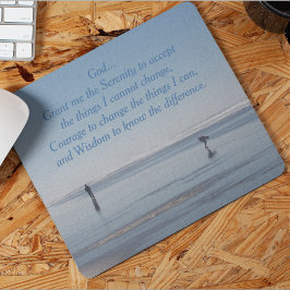 Inspiration Serenity Gebet Beach Walker Mousepad