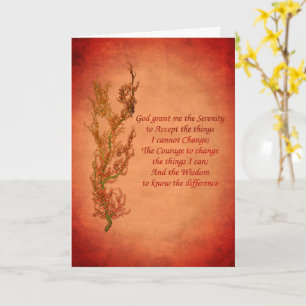 Inspiration Serenity Gebet-Blumenkarte Karte