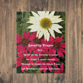 Inspiration Serenity Gebet Coneflowers Bloral Puzzle