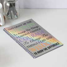Inspiration Serenity Gebet Farbenfrohe Regenbogen