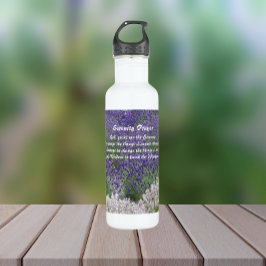 Inspiration Serenity Gebet Lavendel Garten Edelstahlflasche