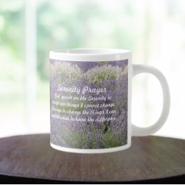 Inspiration Serenity Gebet Lavendel Garten Jumbo-Tasse