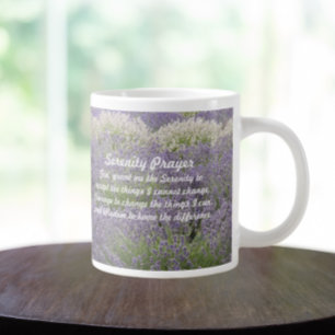 Inspiration Serenity Gebet Lavendel Garten Jumbo-Tasse