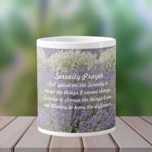 Inspiration Serenity Gebet Lavendel Garten Jumbo-Tasse