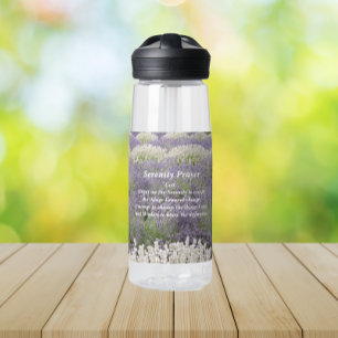 Inspiration Serenity Gebet Lavendel Garten Trinkflasche