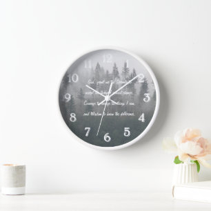 Inspiration Serenity Gebet Misty Forest Uhr