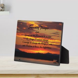 Inspiration Serenity Gebet Orange Sunset Fotoplatte