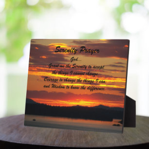 Inspiration Serenity Gebet Orange Sunset Fotoplatte