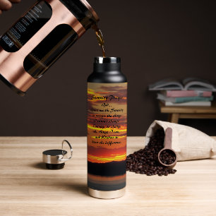 Inspiration Serenity Gebet Orange Sunset Trinkflasche