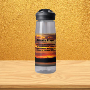 Inspiration Serenity Gebet Orange Sunset Trinkflasche