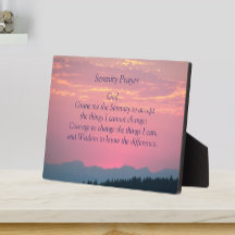 Inspiration Serenity Gebet Pink Sunset