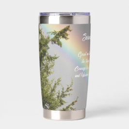 Inspiration Serenity Gebet Rainbow Thermobecher