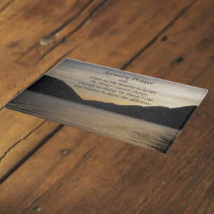 Inspiration Serenity Gebet Sonnenuntergang am See Schneidebrett