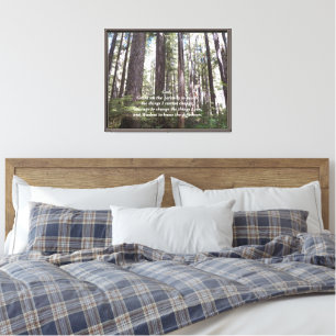 Inspiration Serenity Gebet Sunlit Forest Leinwanddruck