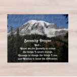 Inspiration Serenity Prayer Rainier Puzzle<br><div class="desc">10 x 8 Zoll Puzzle mit einem landschaftlichen Foto von schneebedeckten Berg Rainier und den inspirierenden Worten des Serenity-Gebet. Eine perfekte Größe für das Framing!</div>