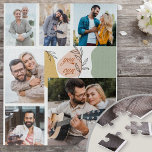 Inspiration Sie können 6 Foto Personalisiert Puzzle<br><div class="desc">Benutzerdefiniertes Foto Rätsel mit 6 Ihrer Lieblingsfotos. Das motivierend Design hat trendige abstrakte Formen mit botanischen Blätter und die motivierend Formulierung "können Sie", die Fotovorlage ist Set für Sie, um Fotos Ihrer Freunde, Familie und Helden hinzuzufügen, um inspirieren und daran zu erinnern, dass "Sie können". Ihre Bilder werden in Portrait-...</div>