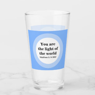 Inspiration Sie sind das Licht der Welt Blau Glas