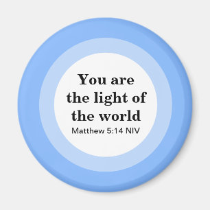 Inspiration Sie sind das Licht der Welt Blau Magnet