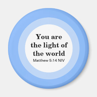 Inspiration Sie sind das Licht der Welt Blau Magnet