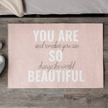 Inspiration Sie sind so schöne positive Zitat Fußmatte<br><div class="desc">Inspiration Sie sind so schöne positive Zitat</div>
