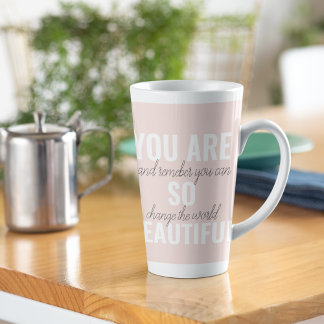Inspiration Sie sind so schöne positive Zitat Milchtasse